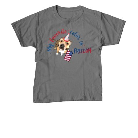 My Favorite Color is FREEDOM, a Charcoal Youth Unisex Tee