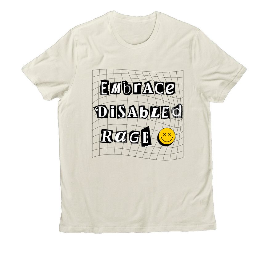 Embrace Disabled Rage, a White Sand Allmade Organic Cotton Unisex Tee