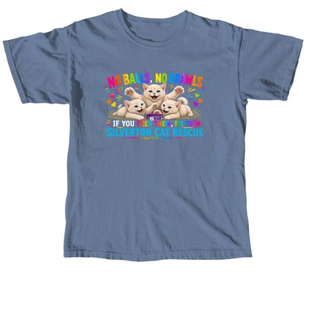 No Balls, No Brawls, a Blue Jean Comfort Colors Unisex Tee