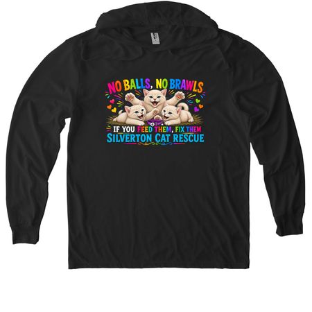 No Balls, No Brawls, a Space Black Allmade Eco Triblend Hoodie Tee