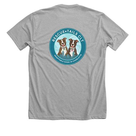 RescueTailsCLT Shirts, a Athletic Heather Premium Unisex Tee (back-view)