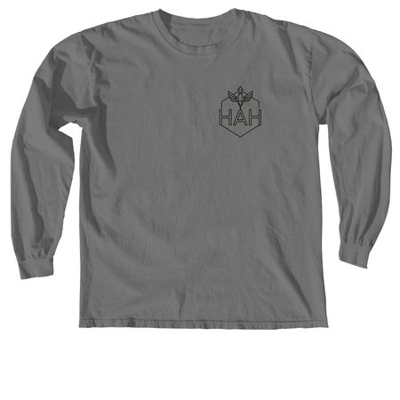 Hummingbird, a Grey Comfort Colors Long Sleeve Tee