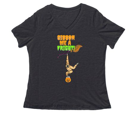International Gibbon Day 2026, a Dark Grey Heather Women's Relaxed V-Neck Tee