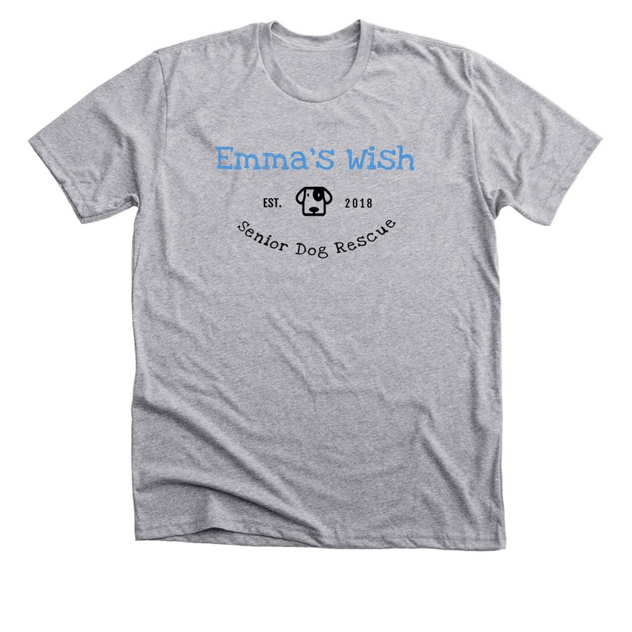 Emma's Wish Senior Dog Rescue, a Athletic Heather Premium Unisex Tee