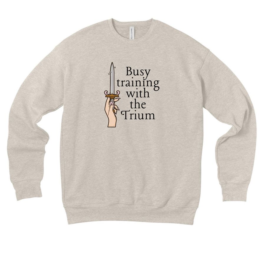 Training with the Trium, a Heather Dust Premium Drop Shoulder Sweatshirt