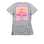 Kindness in Every Step&nbsp;, a Dark Heather Grey Women's Slim Fit Tee (back-view)
