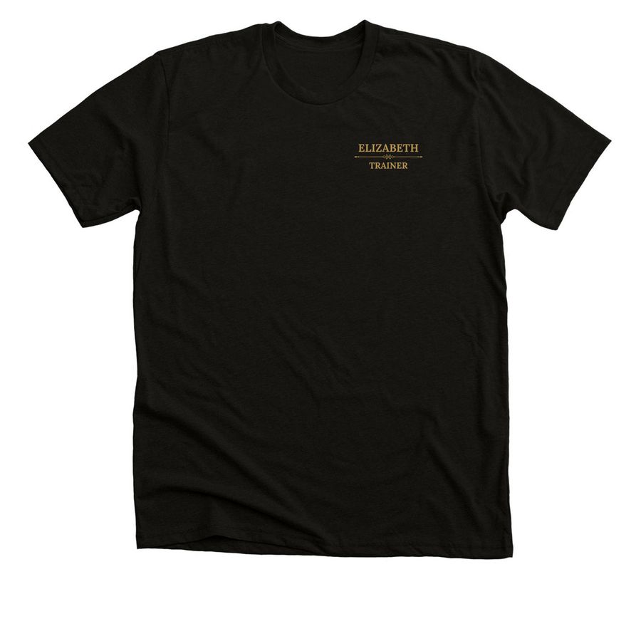 Elizabeth | TVF Equestrian Team Apparel, a Black Heather Premium Unisex Tee