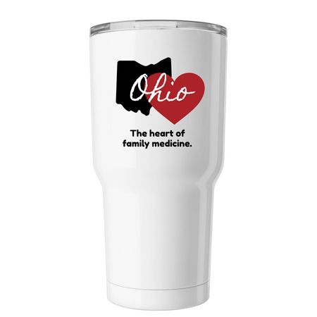 Heart of FM Tumbler, a White Insulated Tumbler
