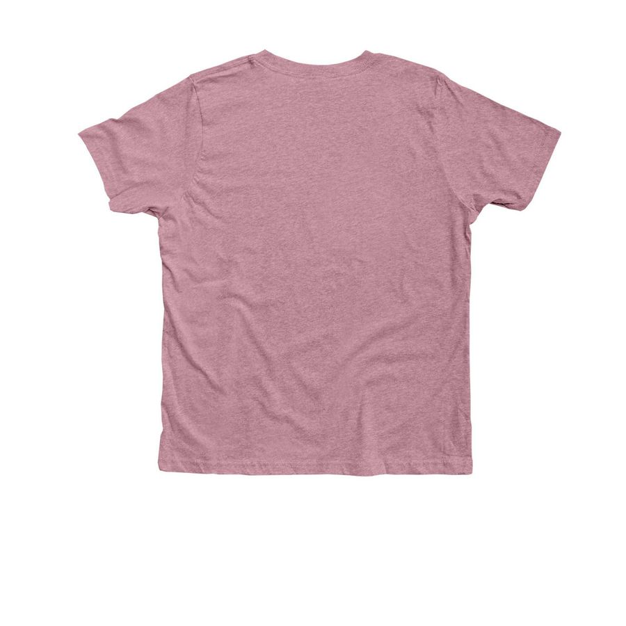 Violet, a Heather Orchid Premium Youth Tee (back-view)