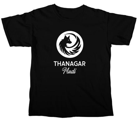 Thanagar White Logo, a Black Comfort Colors Unisex Tee