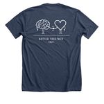CNOC 2026, a Heather Navy Premium Unisex Tee (back-view)