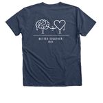 CNOC 2026, a Heather Navy Premium V-Neck Tee (back-view)