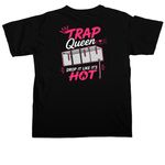 Trap Queen, a Black Comfort Colors Unisex Tee (back-view)