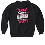Trap Queen, a Black Gildan Softstyle Pullover Hoodie (back-view)