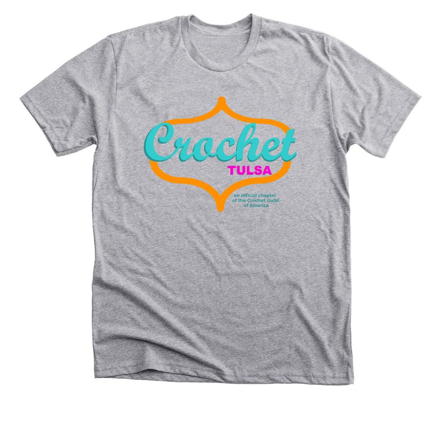 Crochet Tulsa T-Shirts, a Athletic Heather Premium Unisex Tee