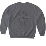 Celebrate ACO Appreciation Week, a Charcoal Softstyle Crewneck Sweatshirt (back-view)