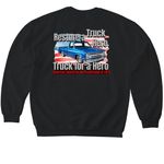 Truck for a Hero, a Black Softstyle Crewneck Sweatshirt (back-view)