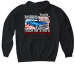 Truck for a Hero, a Black Gildan Softstyle Pullover Hoodie (back-view)