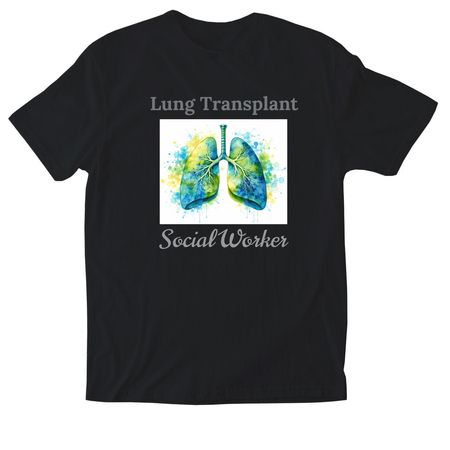 Rep Lung Tx Social Work, a Black Softstyle Cotton Tee