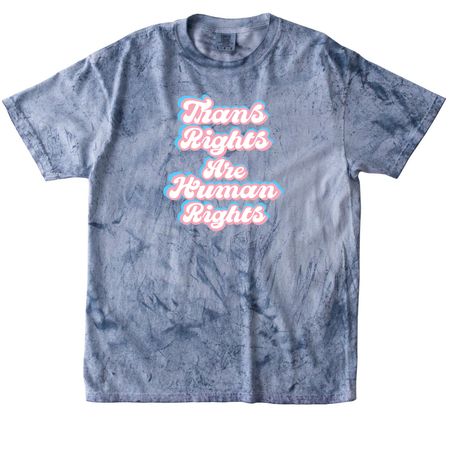 Trans Rights Are Human Rights, a Ocean Comfort Colors Colorblast Tee