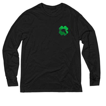 Lucky Clover Vaulting, a Deep Black Allmade Eco Triblend Long Sleeve Tee