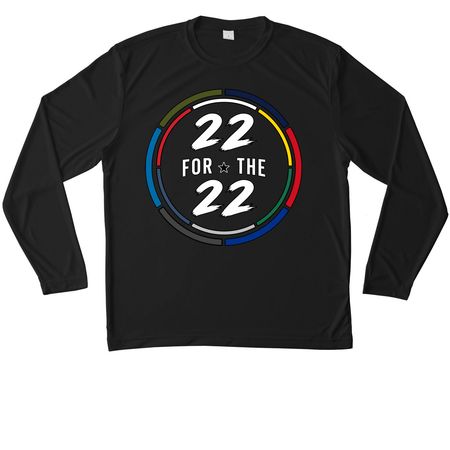 22 For the 22 | Event Tee, a Black Unisex Performance Long Sleeve Tee