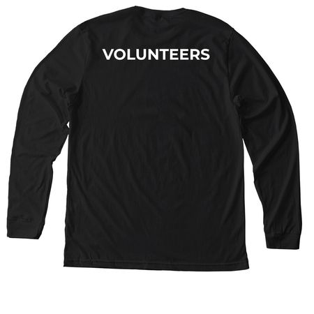 Volunteer Shirts, a Solid Black Blend Premium Long Sleeve Tee (back-view)
