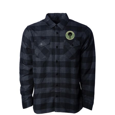 ARK Flannel, a Charcoal Heather/ Black Unisex Flannel Shirt