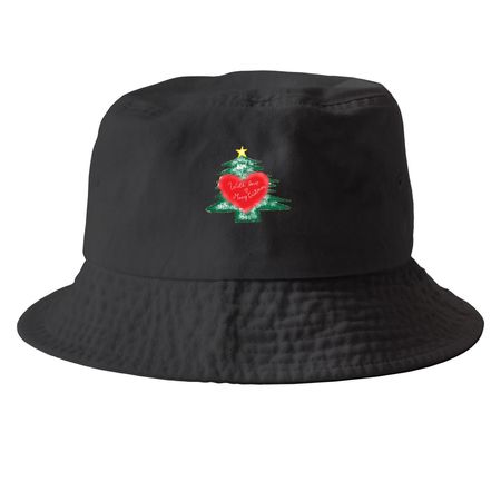 Merry Magic Hat, a Black Printed Bucket Hat