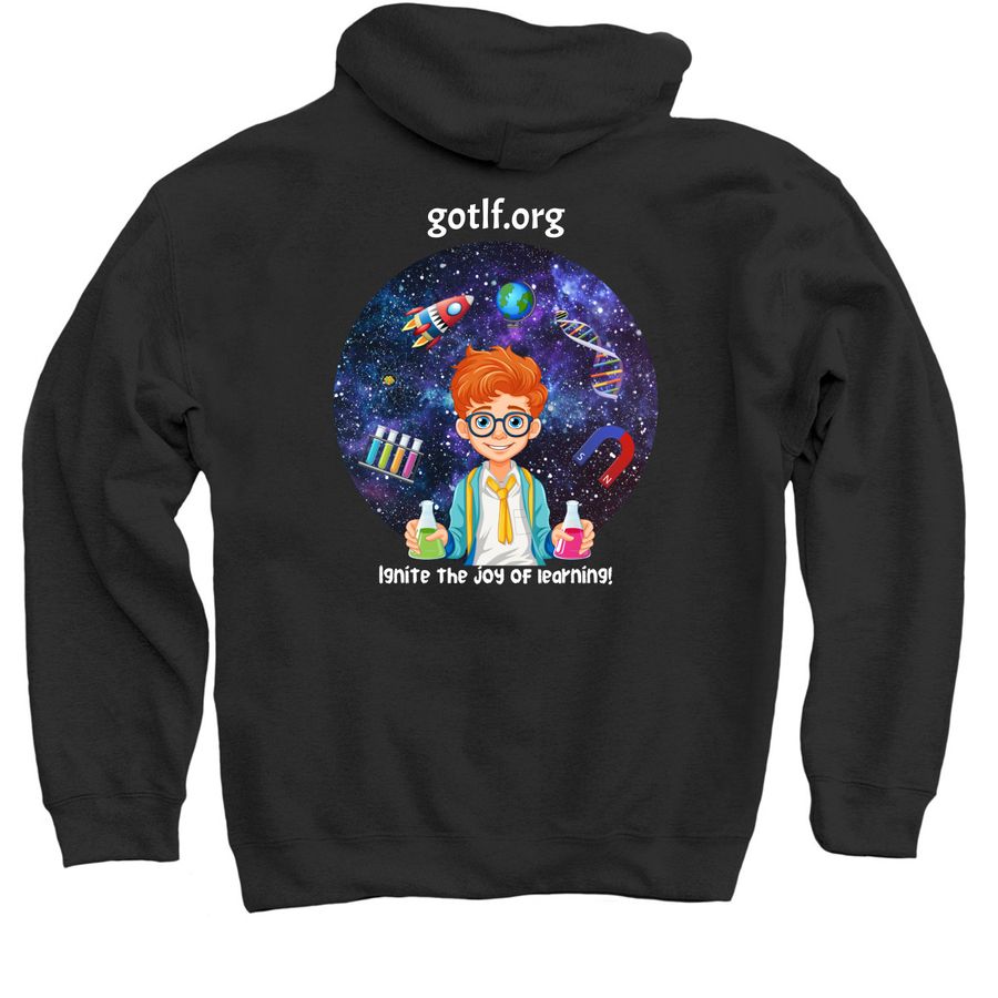 Back to School Youth Fundraiser, a Black Pullover Hoodie (back-view)