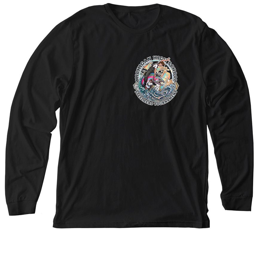 Match the Hatch MHSST Logo Front/Back - M, a Solid Black Blend Premium Long Sleeve Tee
