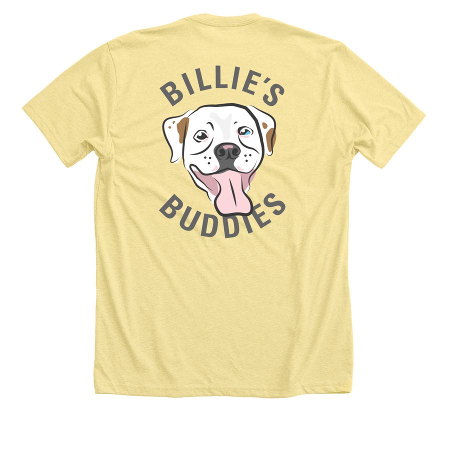 The Original BB, a Heather Yellow Gold Premium Unisex Tee (back-view)
