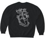 RD- original, a Black Softstyle Crewneck Sweatshirt (back-view)