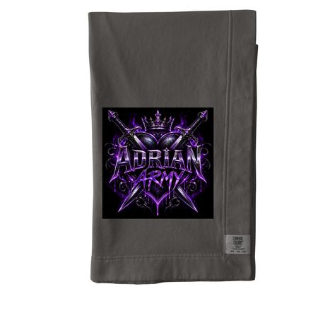 Adrian Army Blanket, a Pepper Comfort Colors Blanket