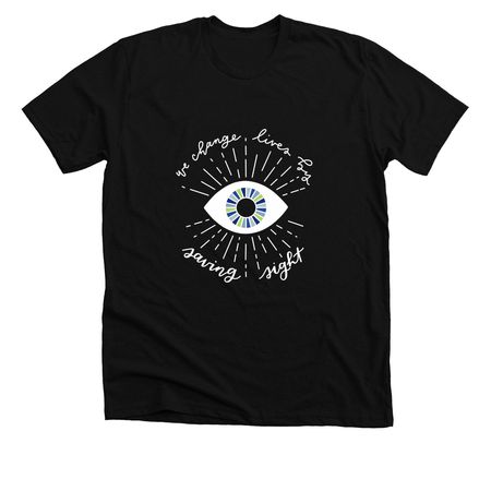 Celebrating Restored Sight, a Solid Black Blend Premium Unisex Tee