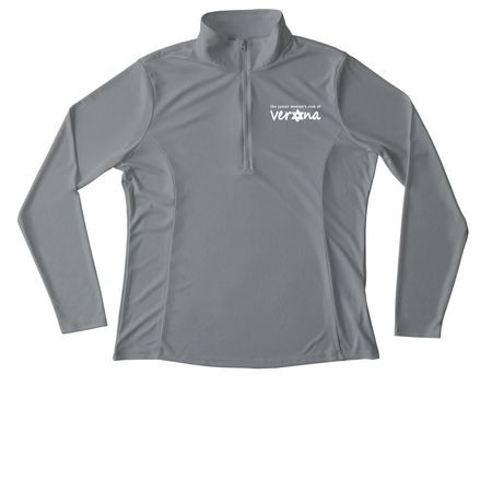 The Verona Juniors Classics Collection, a Grey Concrete Women's Performance Quarter Zip Pullover
