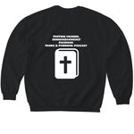Vigilant Podcast&nbsp;, a Black Softstyle Crewneck Sweatshirt (back-view)