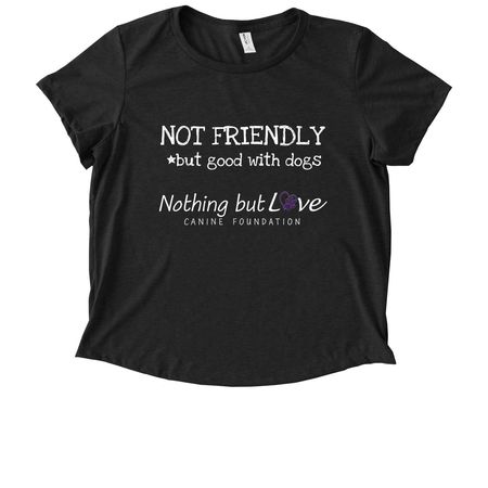 Nothing But Love Canine Foundation, a Space Black Allmade Eco Triblend Women?s Scoop Neck Tee
