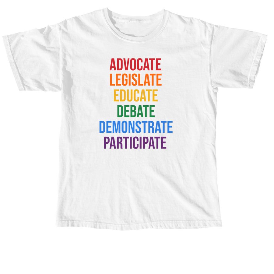 Advocacy Tee - Pride, a White Comfort Colors Unisex Tee