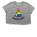 Queerwater Pride Tees, a Athletic Heather Women?s Flowy Cropped Tee