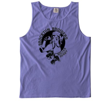 New Logo Outline Black, a Violet Comfort Colors Tank Top