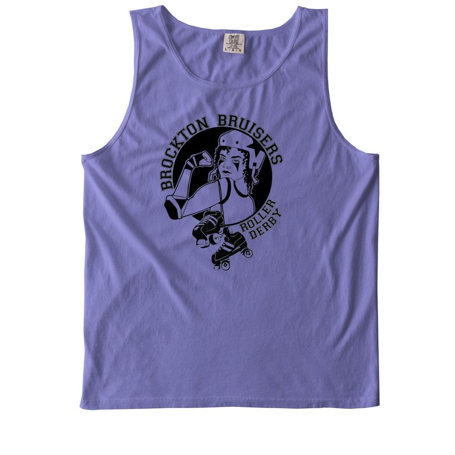 New Logo Outline Black, a Violet Comfort Colors Tank Top