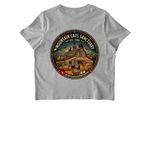 Halloween Back Print, a Cool Heather Grey Stanley/Stella Women?s Stella Muser Tee (back-view)