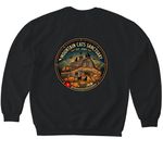 Halloween Back Print, a Black Softstyle Crewneck Sweatshirt (back-view)