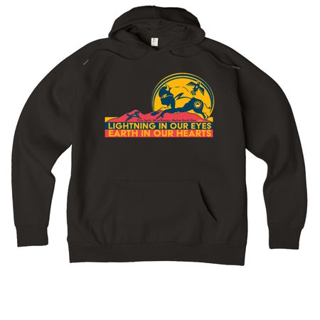 Celebrate Gi-maamaa-aki (Our Mother Earth)., a Deep Black Allmade Organic CVC Pullover Hoodie