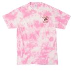 Still Wild., a Bright Pink Crystal Tie Dye Tee (back-view)