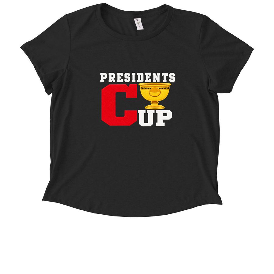 Presidents Cup Merch 2026, a Deep Black Allmade Eco Triblend Women?s Scoop Neck Tee