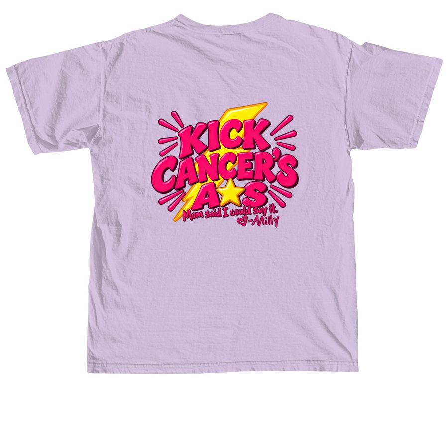 Mighty Milly, a Orchid Comfort Colors Unisex Tee (back-view)