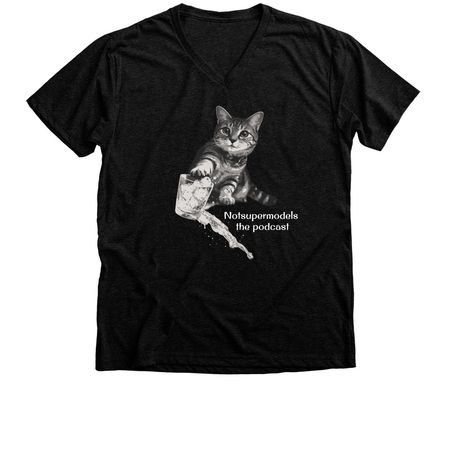 Blue Belle Ice, a Black Heather Premium V-Neck Tee