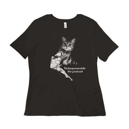 Blue Belle Ice, a Black Women?s Relaxed Cotton Tee